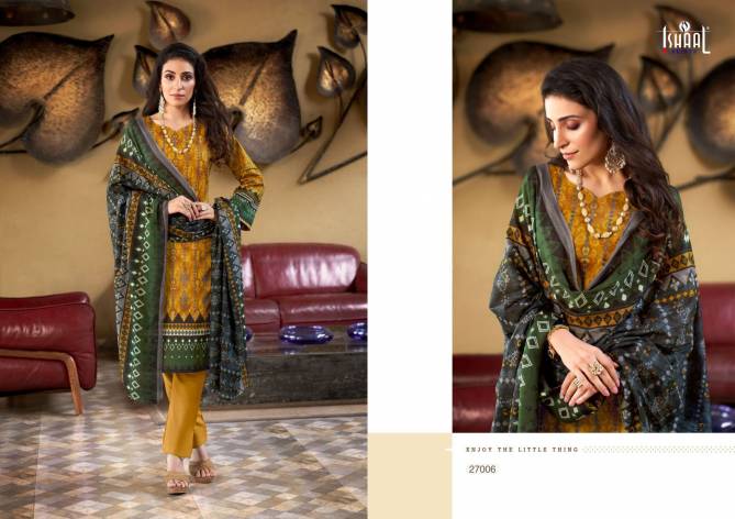 Gulmohar 27 By Ishaal Karachi Cotton Dress Material Catalog
